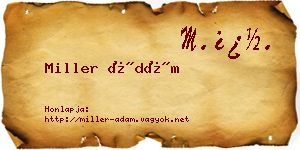 Miller Ádám névjegykártya